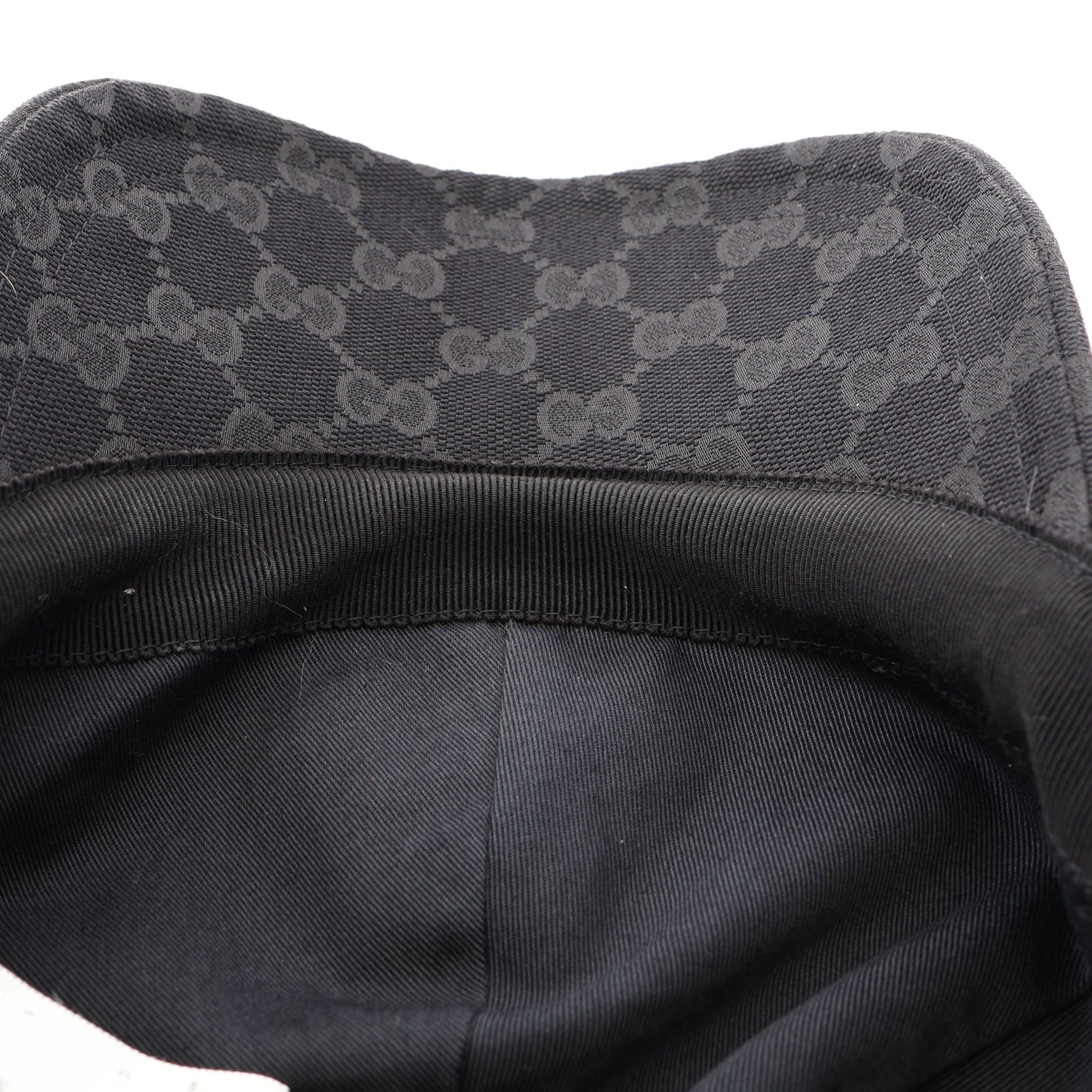 GGキャンバス ベースボール キャップ レザー ブラック グッチ 財布・小物 GUCCI