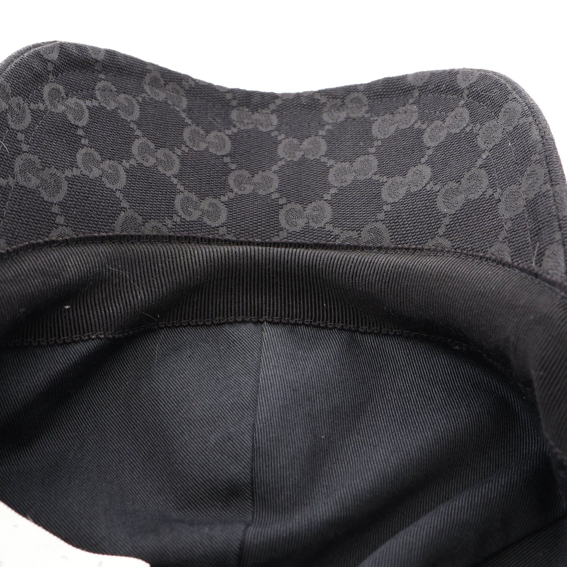 GGキャンバス ベースボール キャップ レザー ブラック グッチ 財布・小物 GUCCI