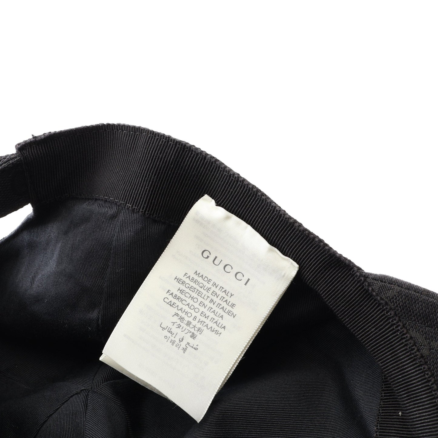 GGキャンバス ベースボール キャップ レザー ブラック グッチ 財布・小物 GUCCI