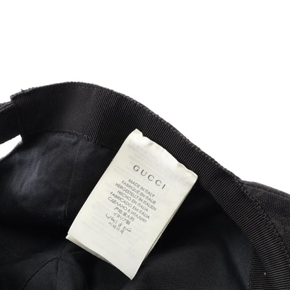 GGキャンバス ベースボール キャップ レザー ブラック グッチ 財布・小物 GUCCI