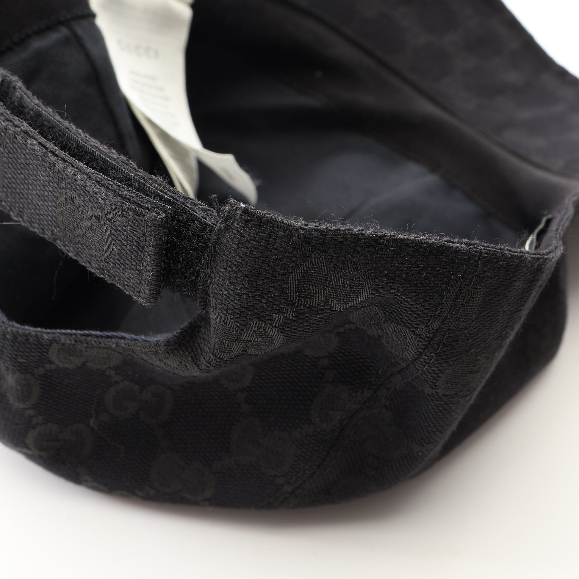 GGキャンバス ベースボール キャップ レザー ブラック グッチ 財布・小物 GUCCI