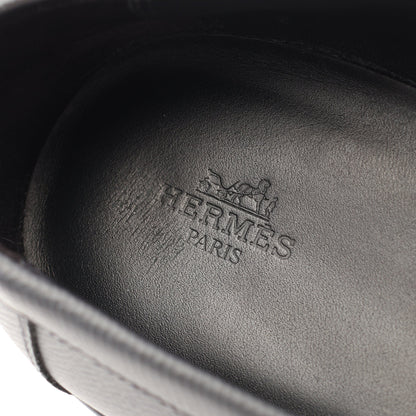 アイコン ケリーバックル ローファー モカシン レザー ブラック エルメス シューズ HERMES
