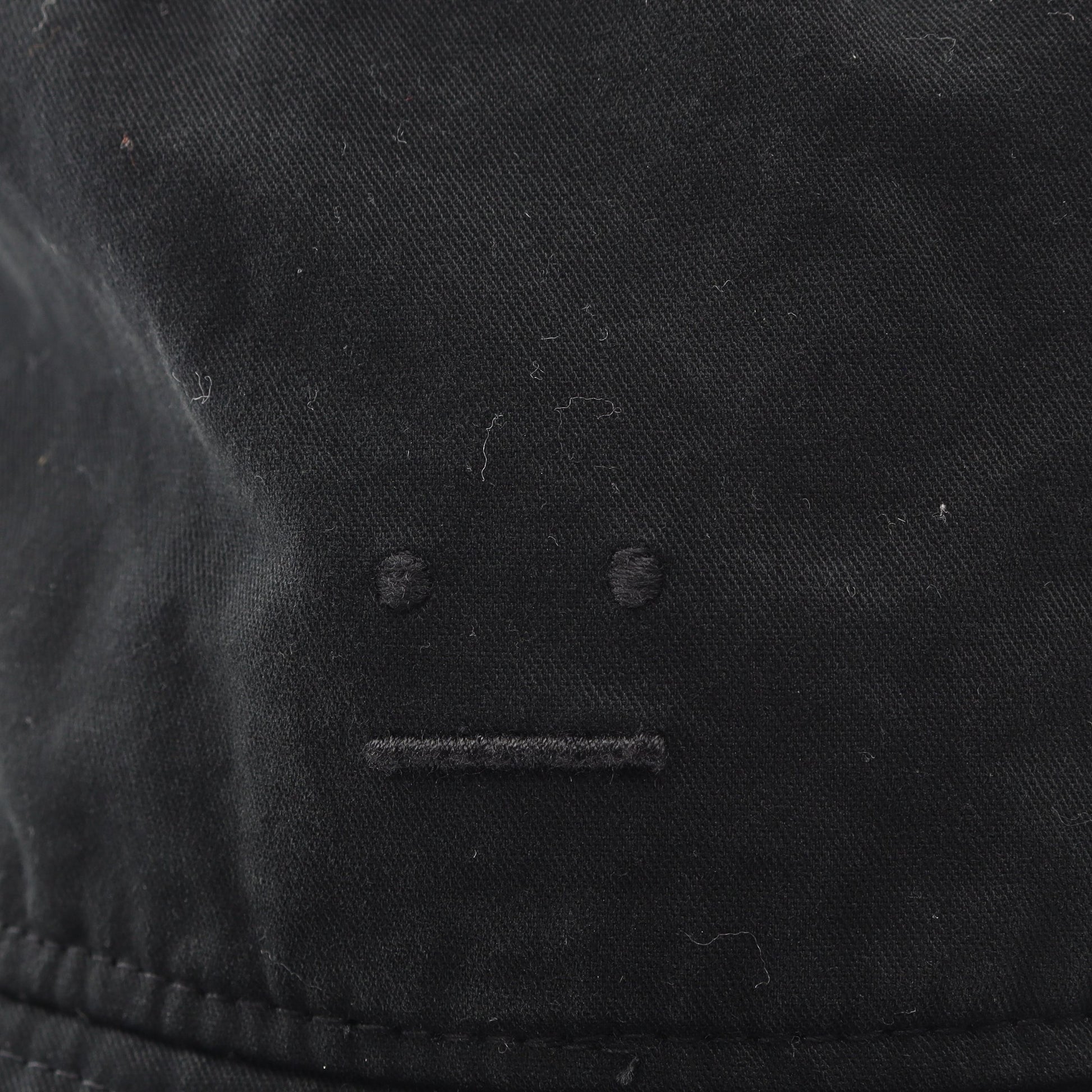 ラージフェイスロゴ バケット ハット コットン ブラック アクネストゥディオズ 財布・小物 Acne Studios