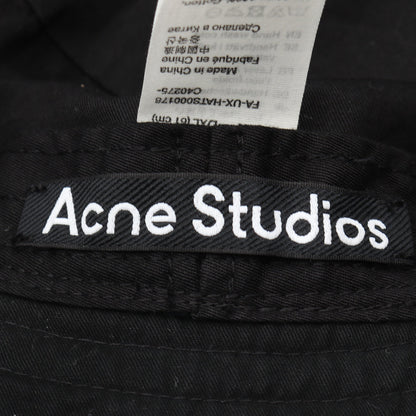 ラージフェイスロゴ バケット ハット コットン ブラック アクネストゥディオズ 財布・小物 Acne Studios