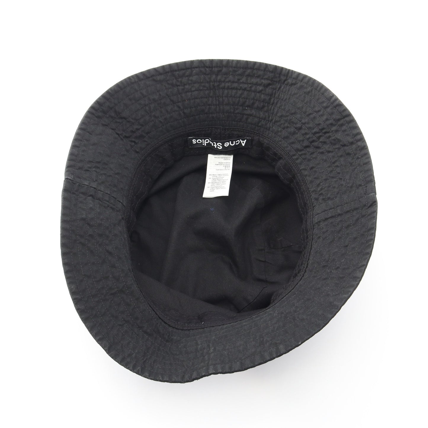 ラージフェイスロゴ バケット ハット コットン ブラック アクネストゥディオズ 財布・小物 Acne Studios