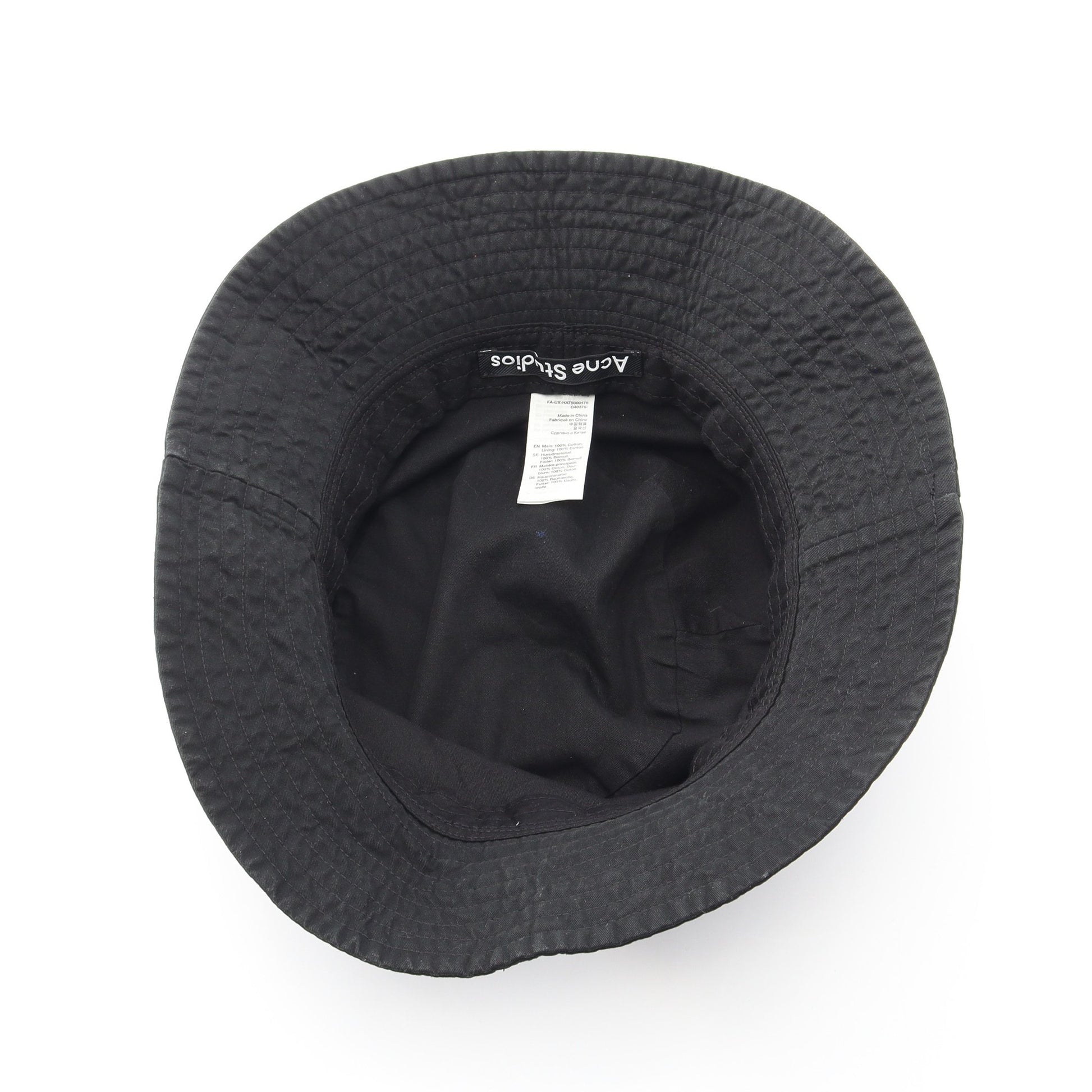 ラージフェイスロゴ バケット ハット コットン ブラック アクネストゥディオズ 財布・小物 Acne Studios
