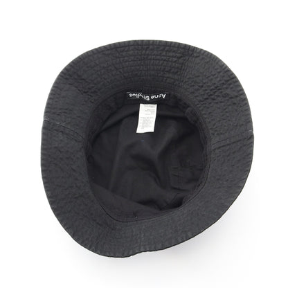 ラージフェイスロゴ バケット ハット コットン ブラック アクネストゥディオズ 財布・小物 Acne Studios