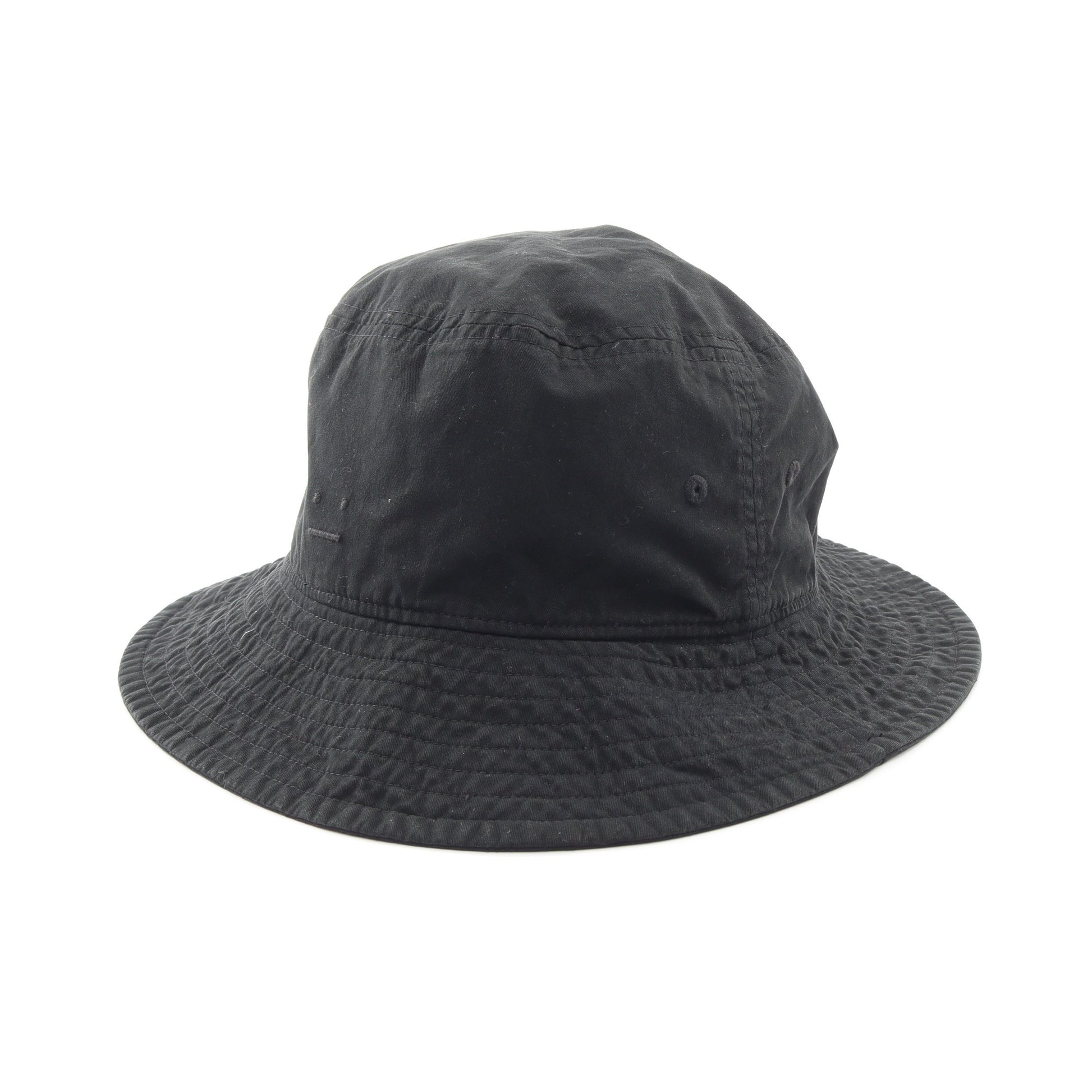 ラージフェイスロゴ バケット ハット コットン ブラック アクネストゥディオズ 財布・小物 Acne Studios