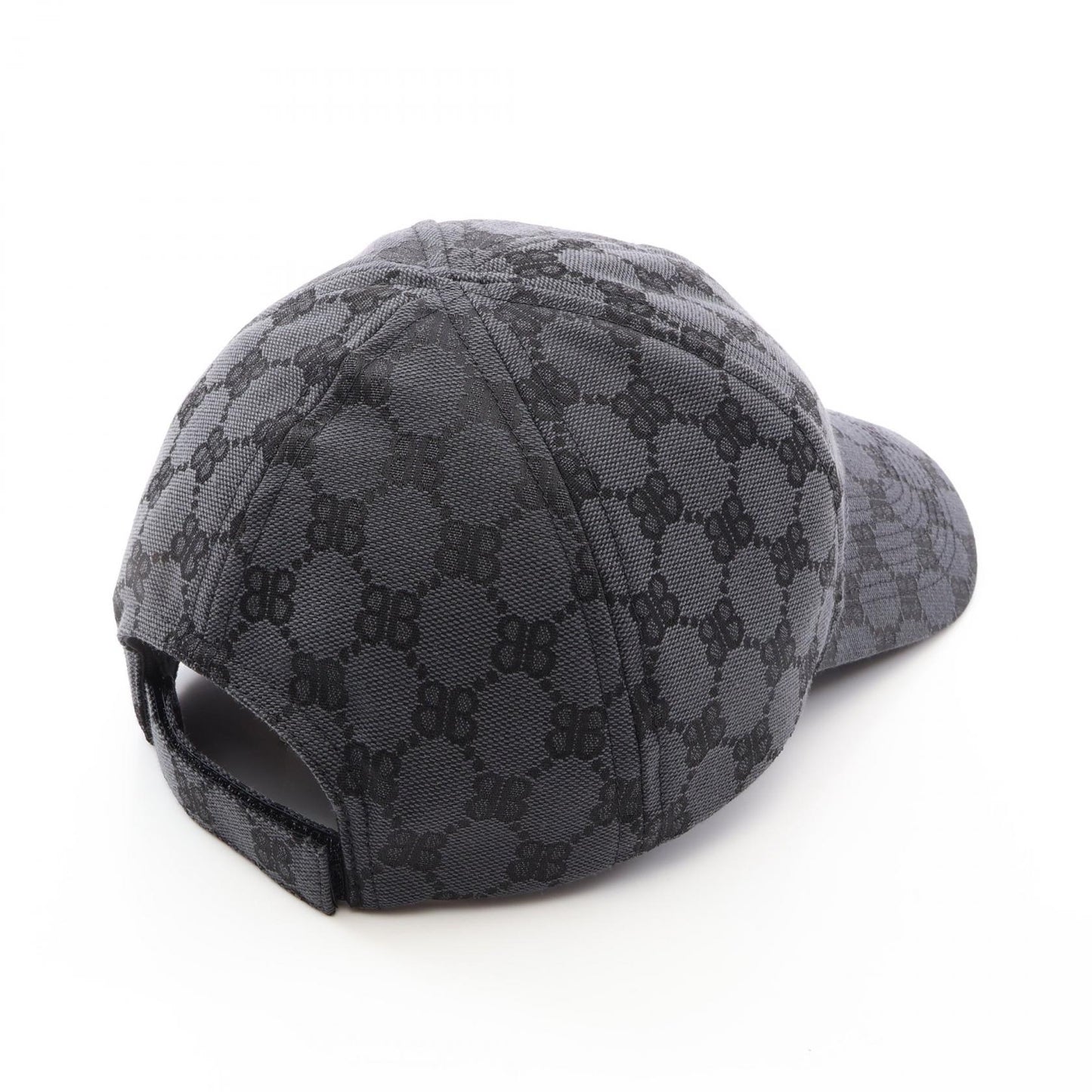BALENCIAGA × GUCCI HACKER CAP ハッカー キャップ 帽子 キャンバス ブラック バレンシアガ