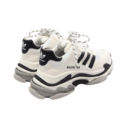 BALENCIAGA × adidas TRIPLE S トリプルS スニーカー ファブリック レザー ホワイト ブラック バレンシアガ