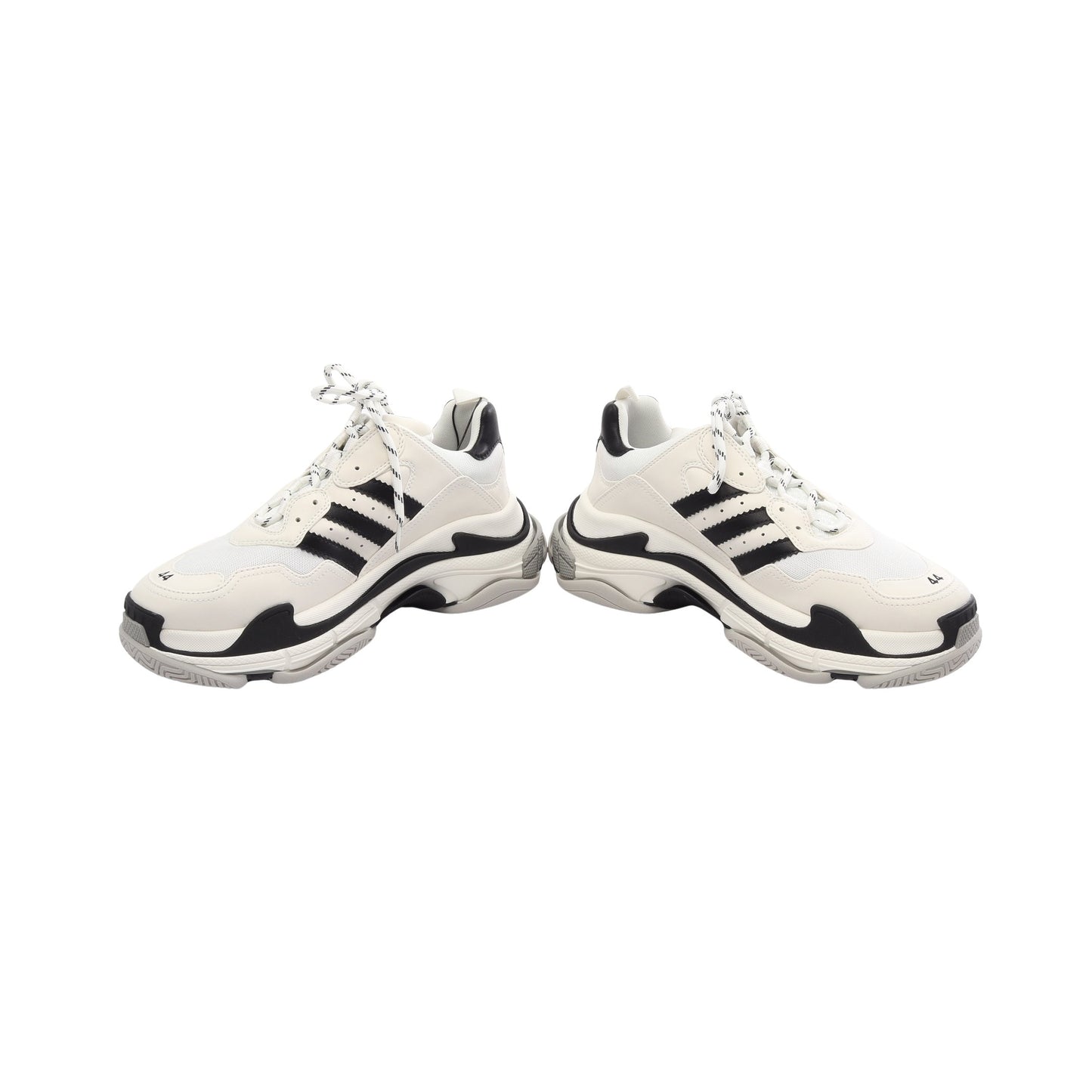 BALENCIAGA × adidas TRIPLE S トリプルS スニーカー ファブリック レザー ホワイト ブラック バレンシアガ