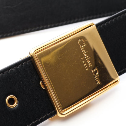 30 MONTAIGNE モンテーニュ オブリーク ジャガード ショルダーバッグ キャンバス レザー ネイビー クリスチャンディオール