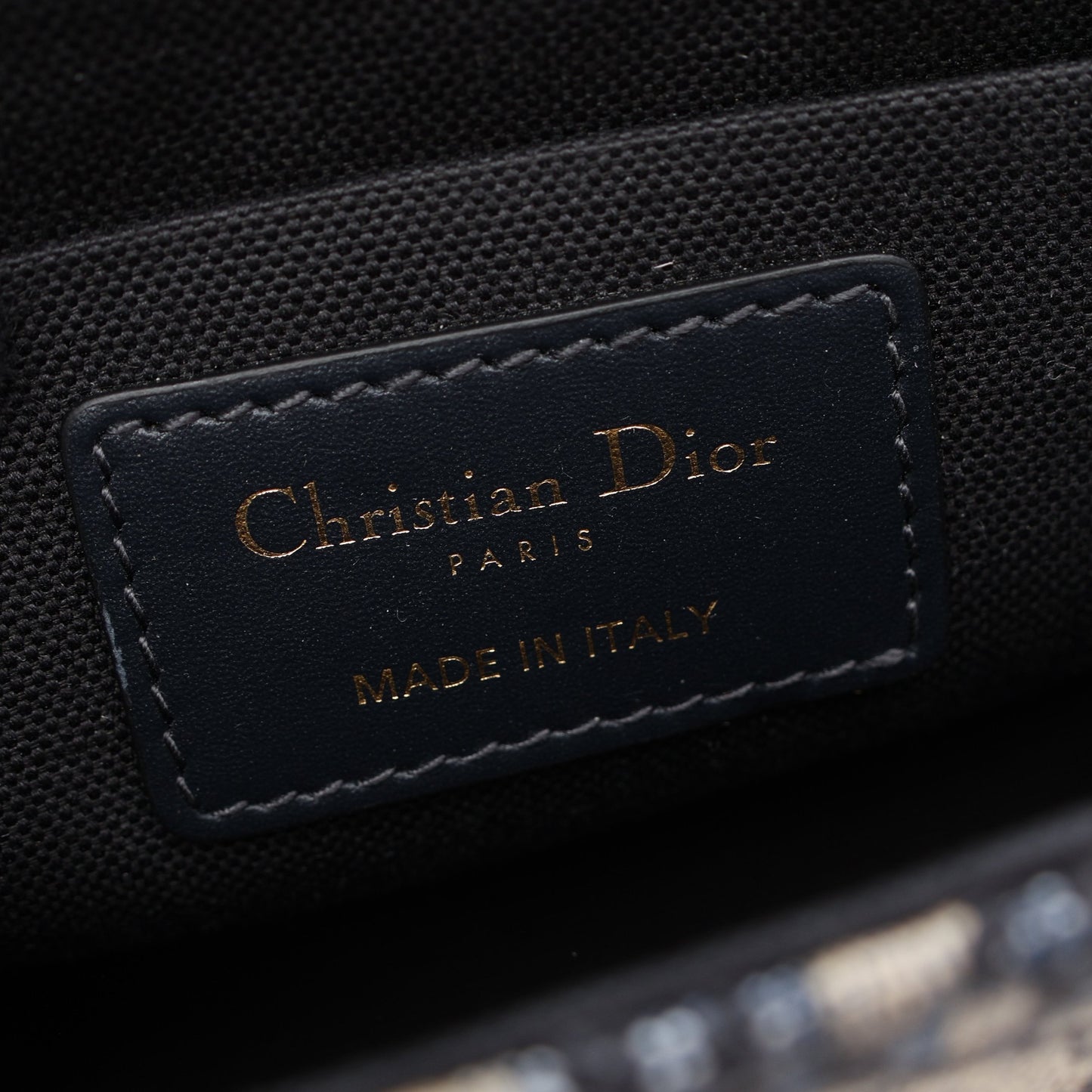30 MONTAIGNE モンテーニュ オブリーク ジャガード ショルダーバッグ キャンバス レザー ネイビー クリスチャンディオール