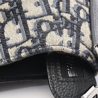 SADDLE サドル オブリーク 2WAY ワンショルダーバッグ キャンバス レザー ネイビー ベージュ クリスチャンディオール バッグ Christian Dior