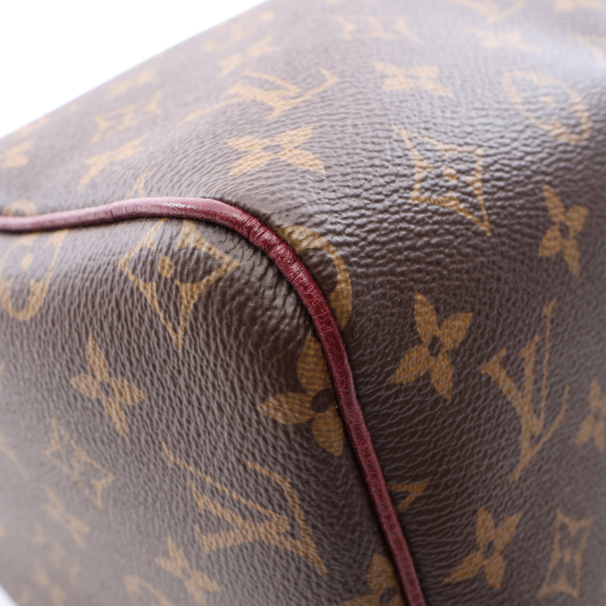 スピーディ30 ソフト モノグラム 2WAY ハンドバッグ PVC レザー ブラウン ボルドー ルイヴィトン バッグ LOUIS VUITTON