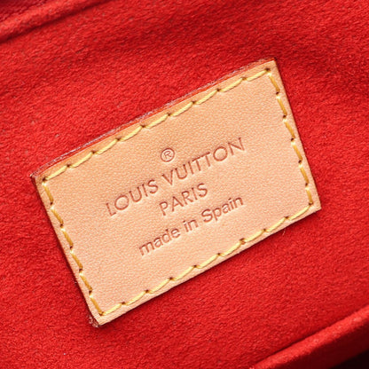パラス モノグラム スリーズ 2WAY ハンドバッグ PVC レザー ブラウン レッド ルイヴィトン バッグ LOUIS VUITTON