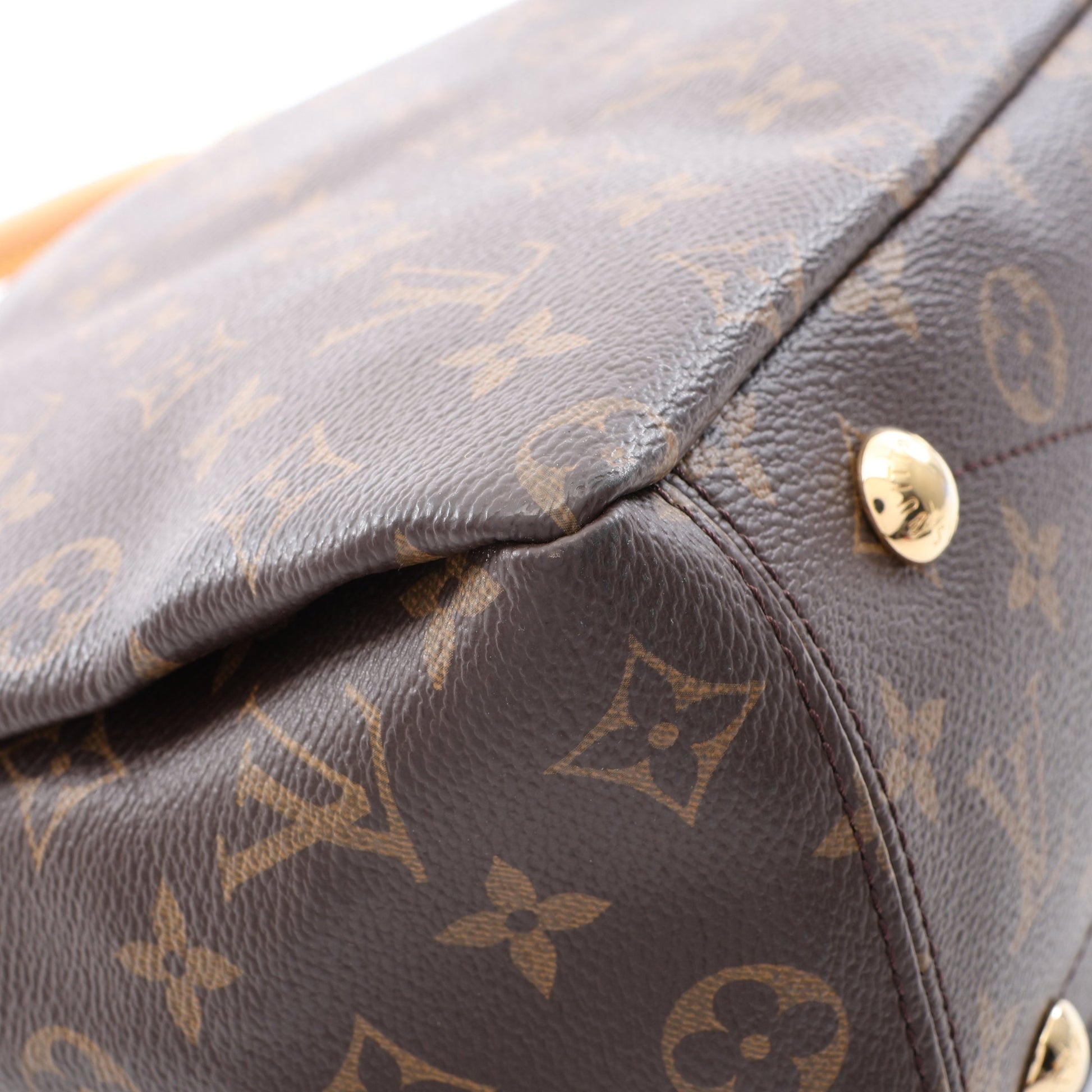 パラス モノグラム スリーズ 2WAY ハンドバッグ PVC レザー ブラウン レッド ルイヴィトン バッグ LOUIS VUITTON