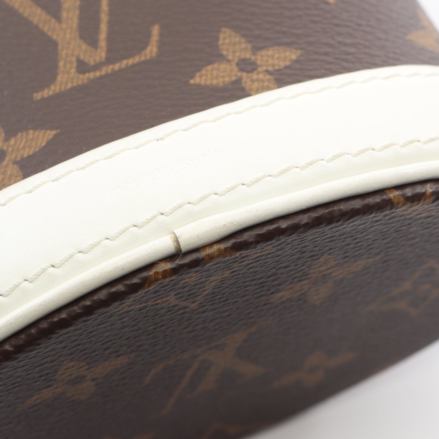 ナノ バケット モノグラム 2WAY ハンドバッグ PVC レザー ブラウン ホワイト ルイヴィトン バッグ LOUIS VUITTON