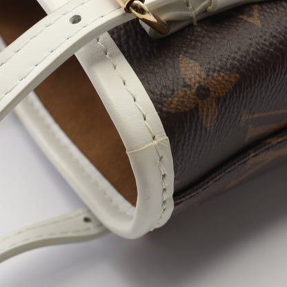 ナノ バケット モノグラム 2WAY ハンドバッグ PVC レザー ブラウン ホワイト ルイヴィトン バッグ LOUIS VUITTON