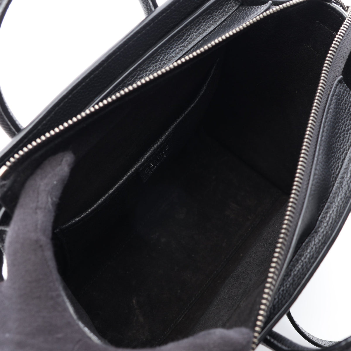 ラゲージ ナノショッパー 2WAY ハンドバッグ レザー ブラック セリーヌ バッグ CELINE