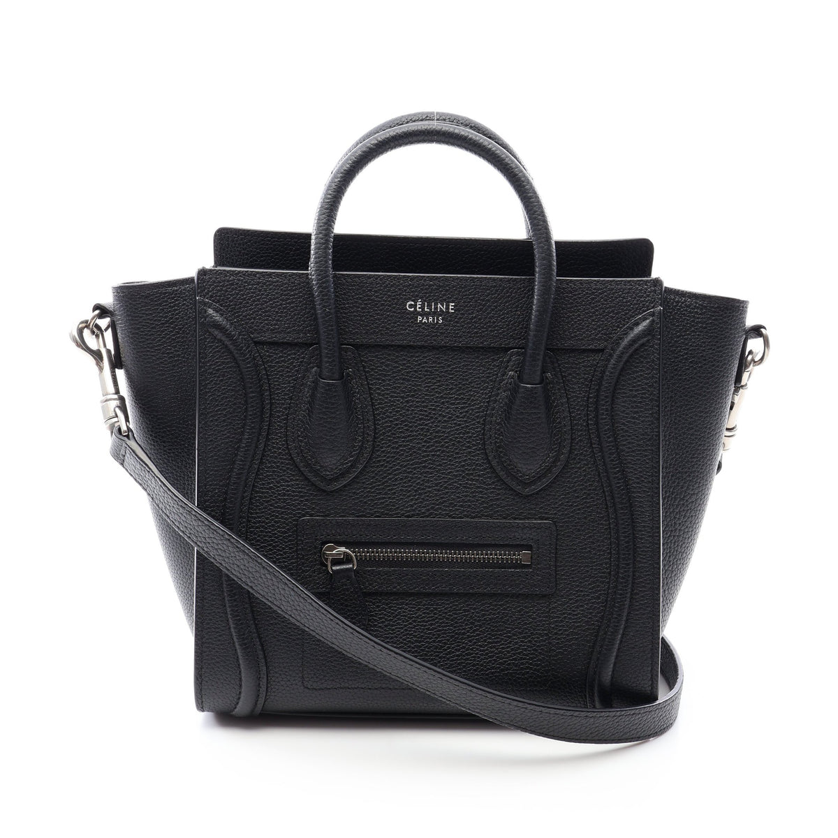 ラゲージ ナノショッパー 2WAY ハンドバッグ レザー ブラック セリーヌ バッグ CELINE