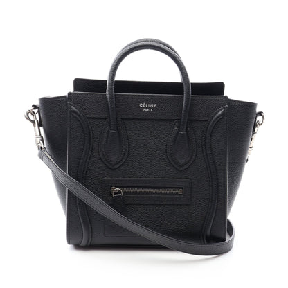 ラゲージ ナノショッパー 2WAY ハンドバッグ レザー ブラック セリーヌ バッグ CELINE