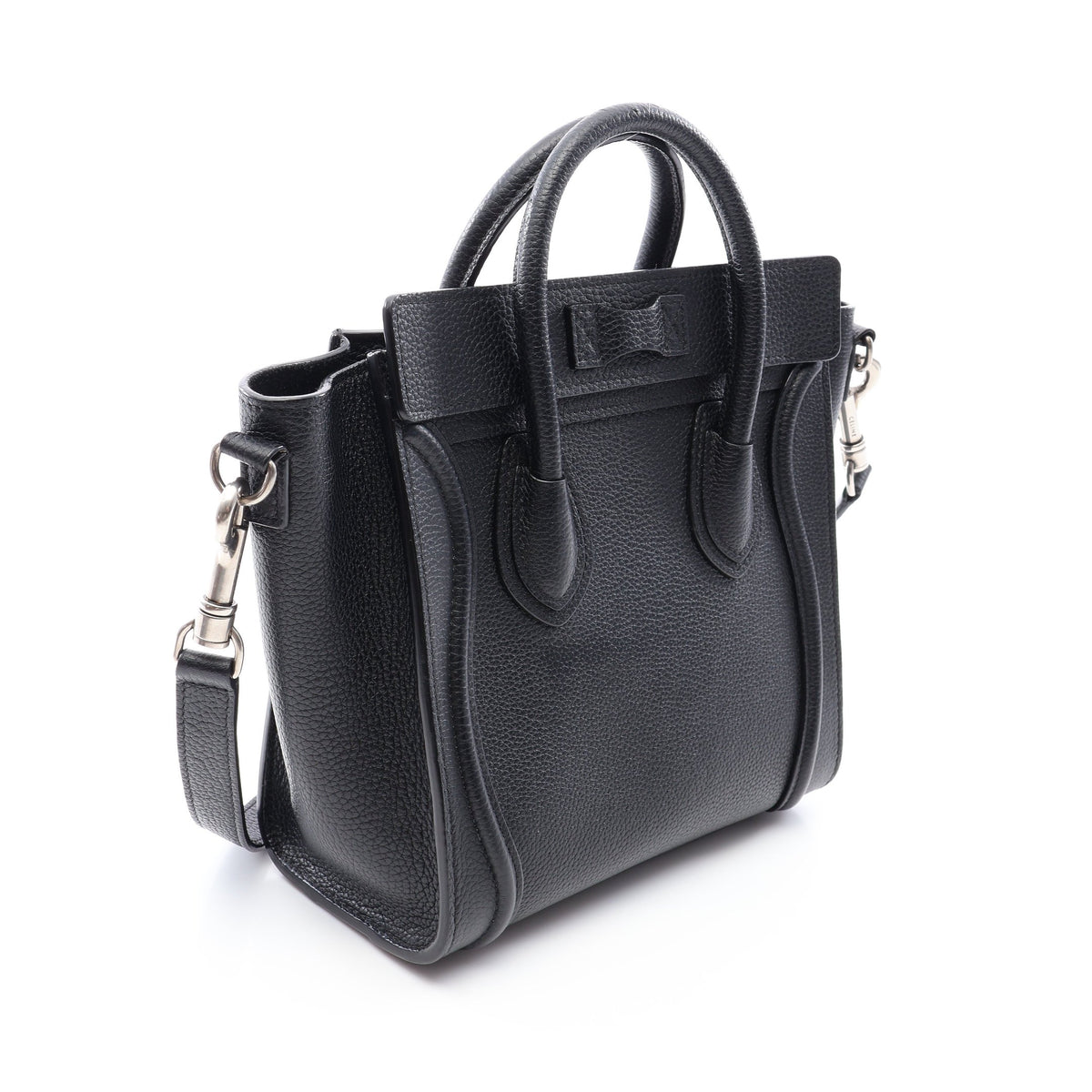 ラゲージ ナノショッパー 2WAY ハンドバッグ レザー ブラック セリーヌ バッグ CELINE