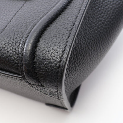 ラゲージ ナノショッパー 2WAY ハンドバッグ レザー ブラック セリーヌ バッグ CELINE