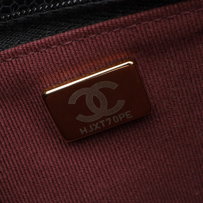 マトラッセ チェーンウォレット キャビアスキン ブラック ゴールド金具 シャネル