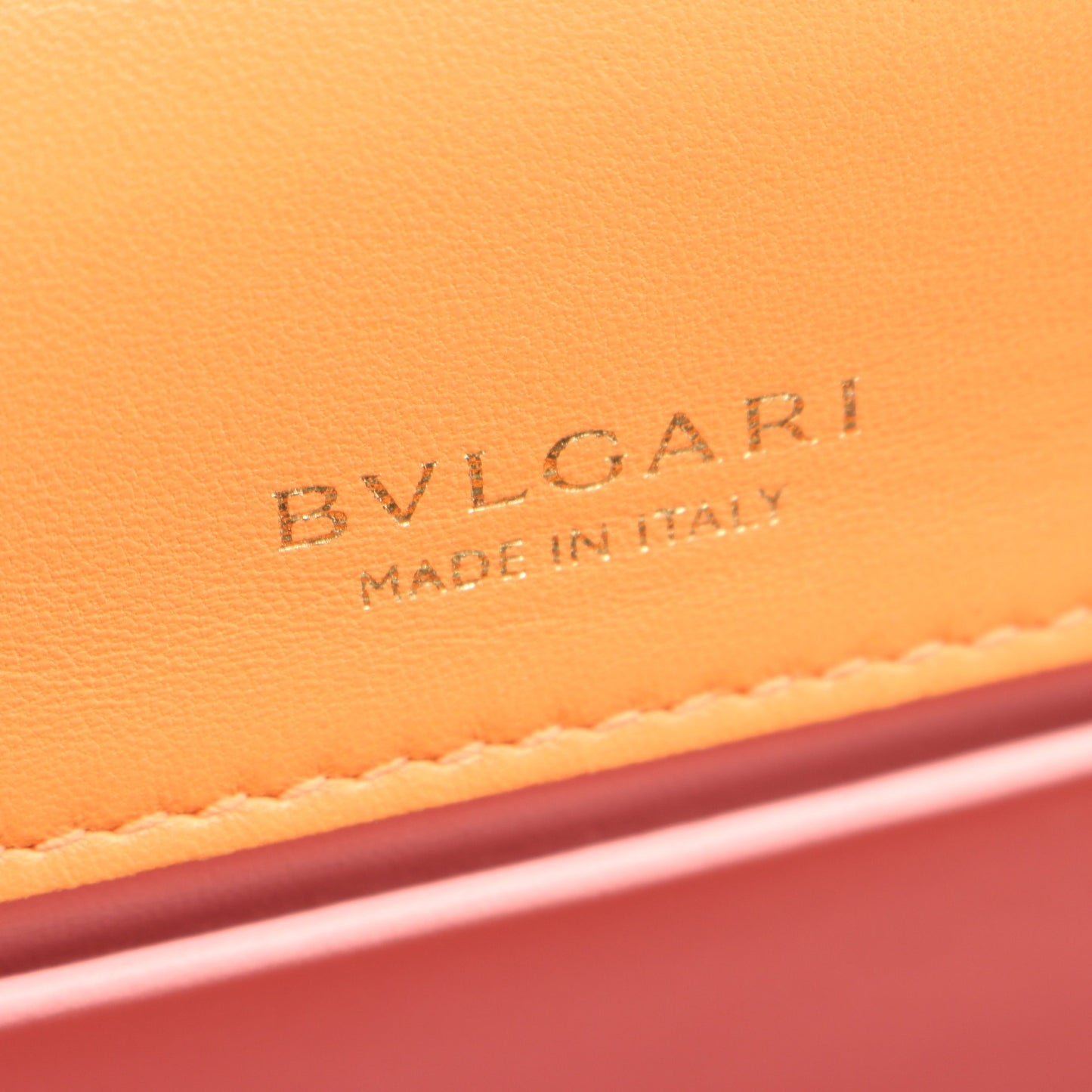 セルペンティ フォーエバー 2WAY チェーンハンドバッグ レザー コーラルオレンジ ブルガリ バッグ BVLGARI
