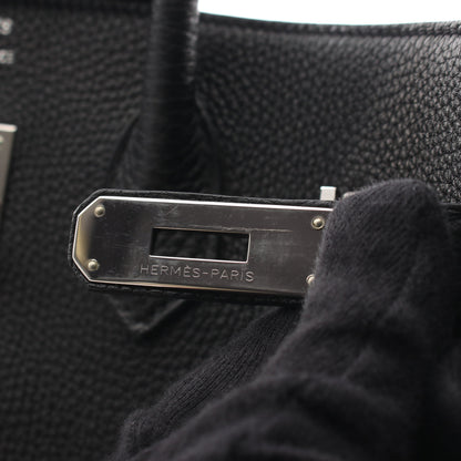 バーキン35 ハンドバッグ トゴ ブラック シルバー金具 □P刻印 エルメス