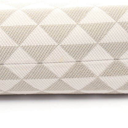 TRIANGOLO JACQUARD シンボル エンブロイダリー ハンドバッグ トートバッグ キャンバス グレー ホワイト プラダ