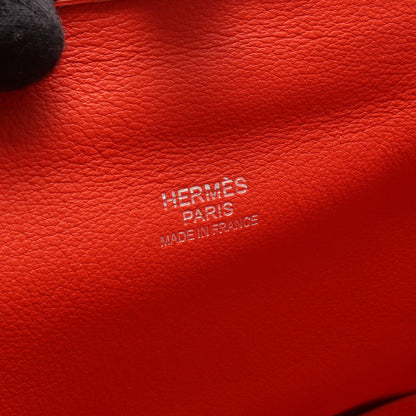 ツールボックス20 カプシーヌ ハンドバッグ ヴォースイフト オレンジレッド シルバー金具 T刻印 エルメス バッグ HERMES
