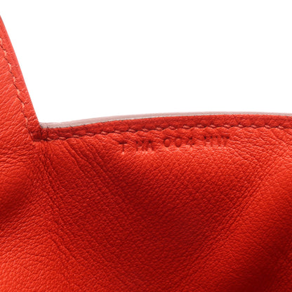ツールボックス20 カプシーヌ ハンドバッグ ヴォースイフト オレンジレッド シルバー金具 T刻印 エルメス バッグ HERMES