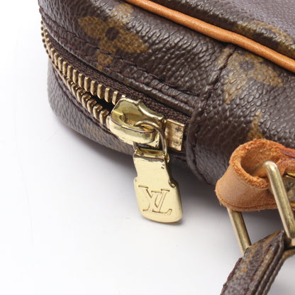 ダヌーブ モノグラム ショルダーバッグ PVC レザー ブラウン ルイヴィトン バッグ LOUIS VUITTON
