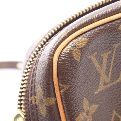 ダヌーブ モノグラム ショルダーバッグ PVC レザー ブラウン ルイヴィトン バッグ LOUIS VUITTON
