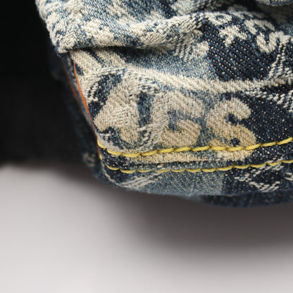 トゥルース レイエ モノグラムデニム ポーチ デニム レザー ブルー ルイヴィトン
