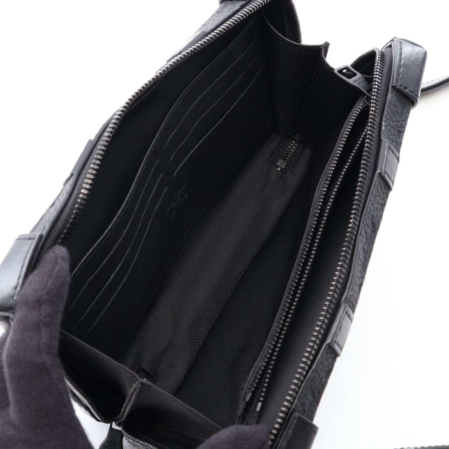 ソフトトランク ウォレット トリヨンモノグラム ショルダーバッグ レザー ブラック ルイヴィトン バッグ LOUIS VUITTON