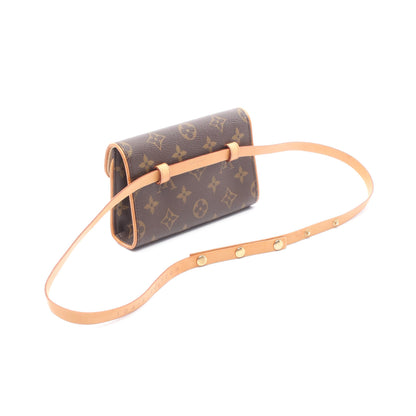ポシェットフロランティーヌ モノグラム ボディバッグ ウエストバッグ PVC レザー ブラウン ルイヴィトン バッグ LOUIS VUITTON