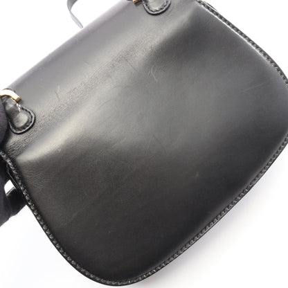 バンブー 2WAY ハンドバッグ レザー ブラック グッチ