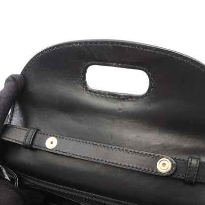 バンブー 2WAY ハンドバッグ レザー ブラック グッチ