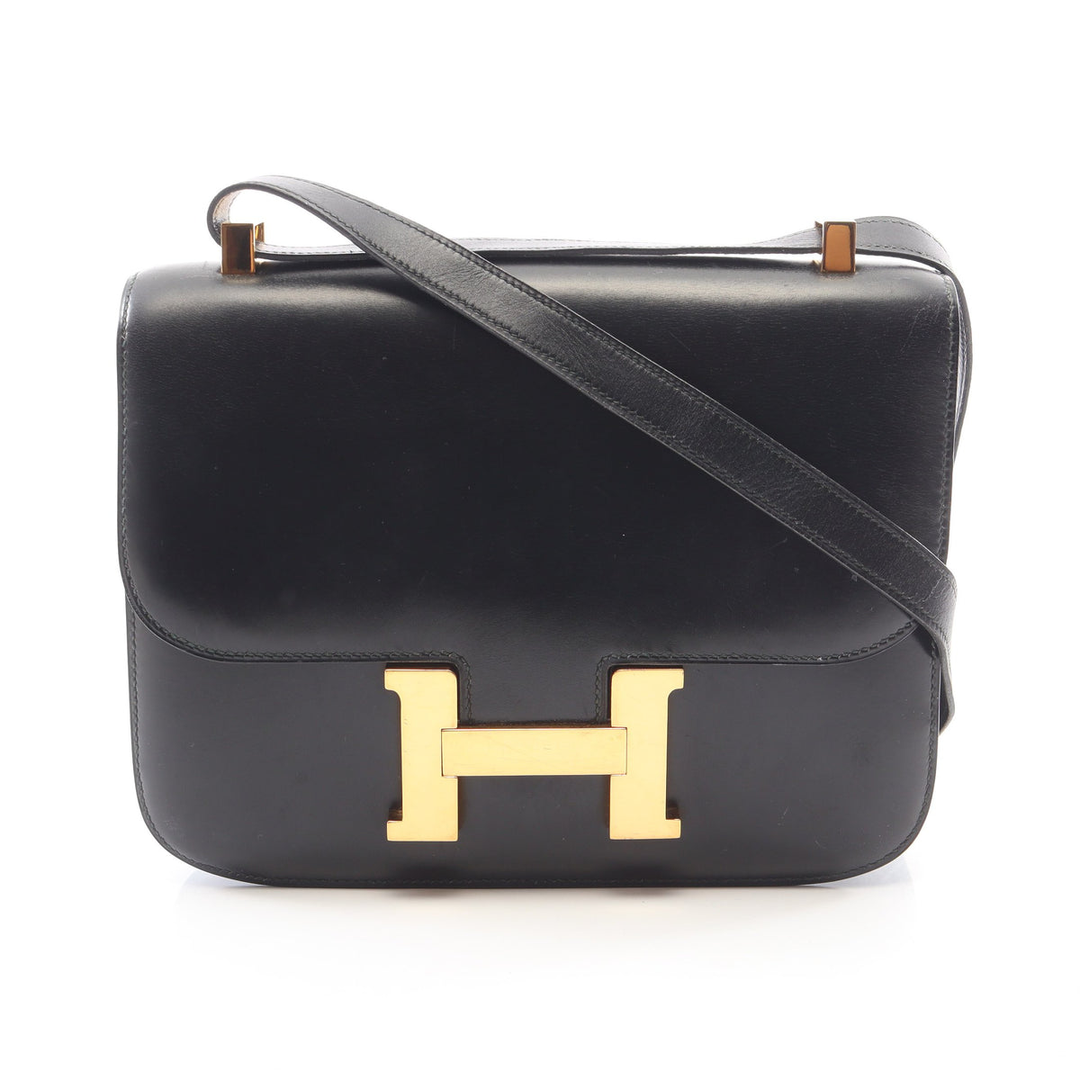 コンスタンス23 ショルダーバッグ ボックスカーフ ブラック ゴールド金具 ○J刻印 エルメス バッグ HERMES