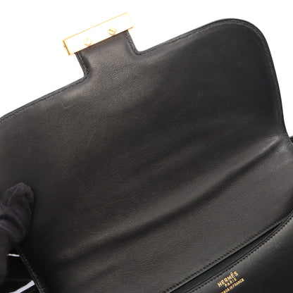 コンスタンス23 ショルダーバッグ ボックスカーフ ブラック ゴールド金具 ○J刻印 エルメス バッグ HERMES