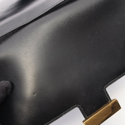コンスタンス23 ショルダーバッグ ボックスカーフ ブラック ゴールド金具 ○J刻印 エルメス バッグ HERMES