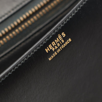 コンスタンス23 ショルダーバッグ ボックスカーフ ブラック ゴールド金具 ○J刻印 エルメス バッグ HERMES
