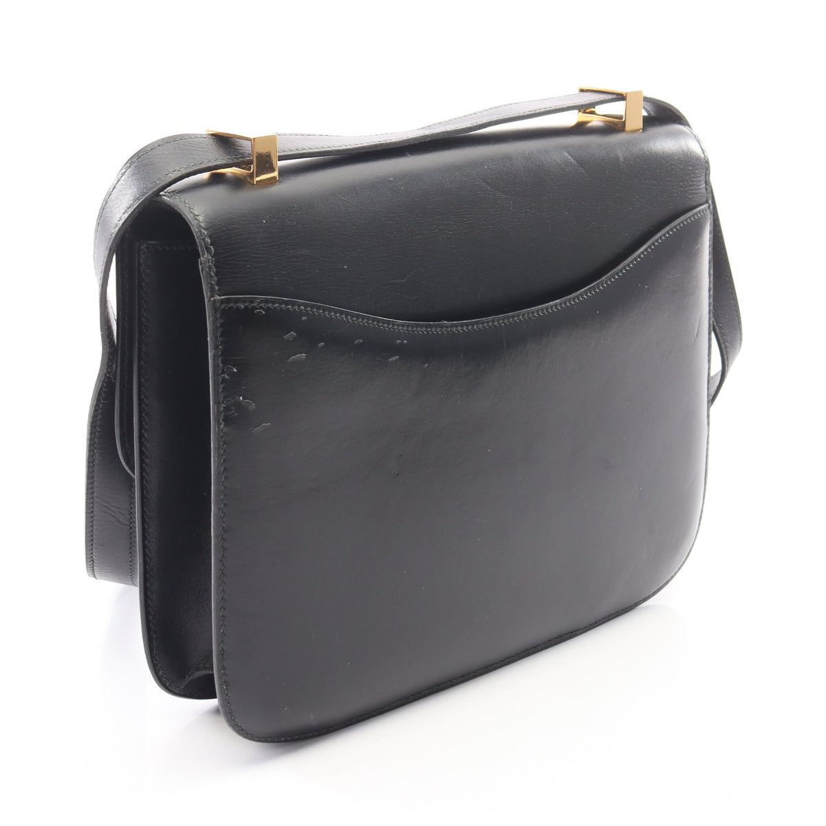 コンスタンス23 ショルダーバッグ ボックスカーフ ブラック ゴールド金具 ○J刻印 エルメス バッグ HERMES