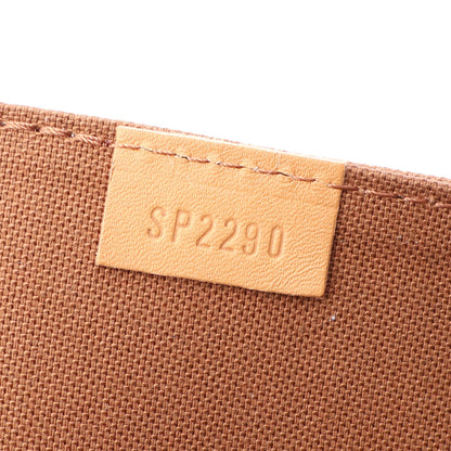 プティット サックプラ モノグラム 2WAY ハンドバッグ PVC レザー ブラウン ルイヴィトン バッグ LOUIS VUITTON