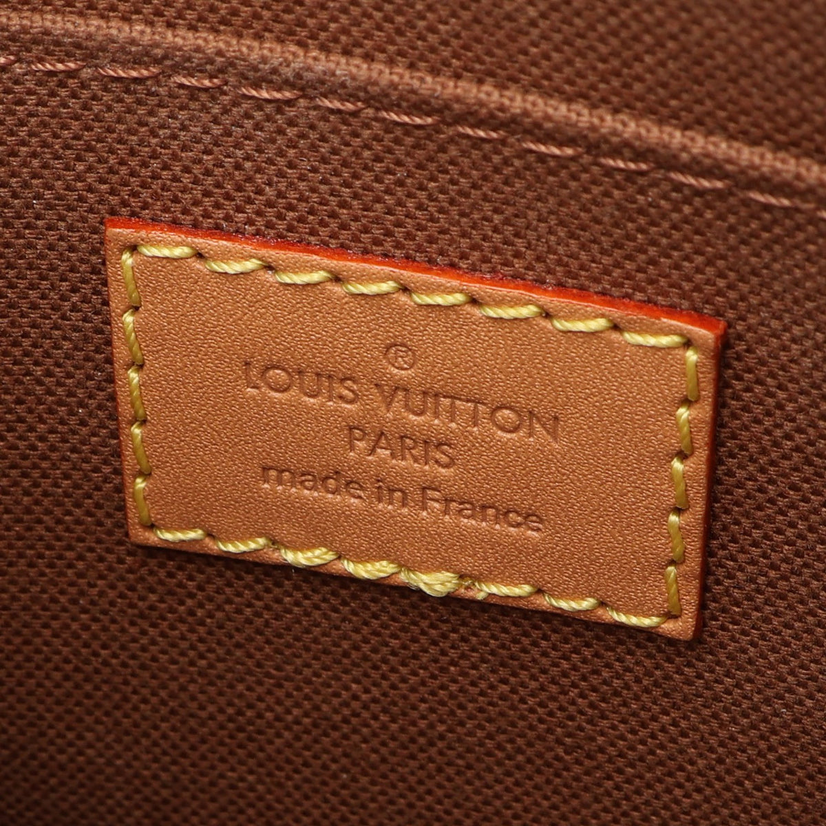 プティット サックプラ モノグラム 2WAY ハンドバッグ PVC レザー ブラウン ルイヴィトン バッグ LOUIS VUITTON