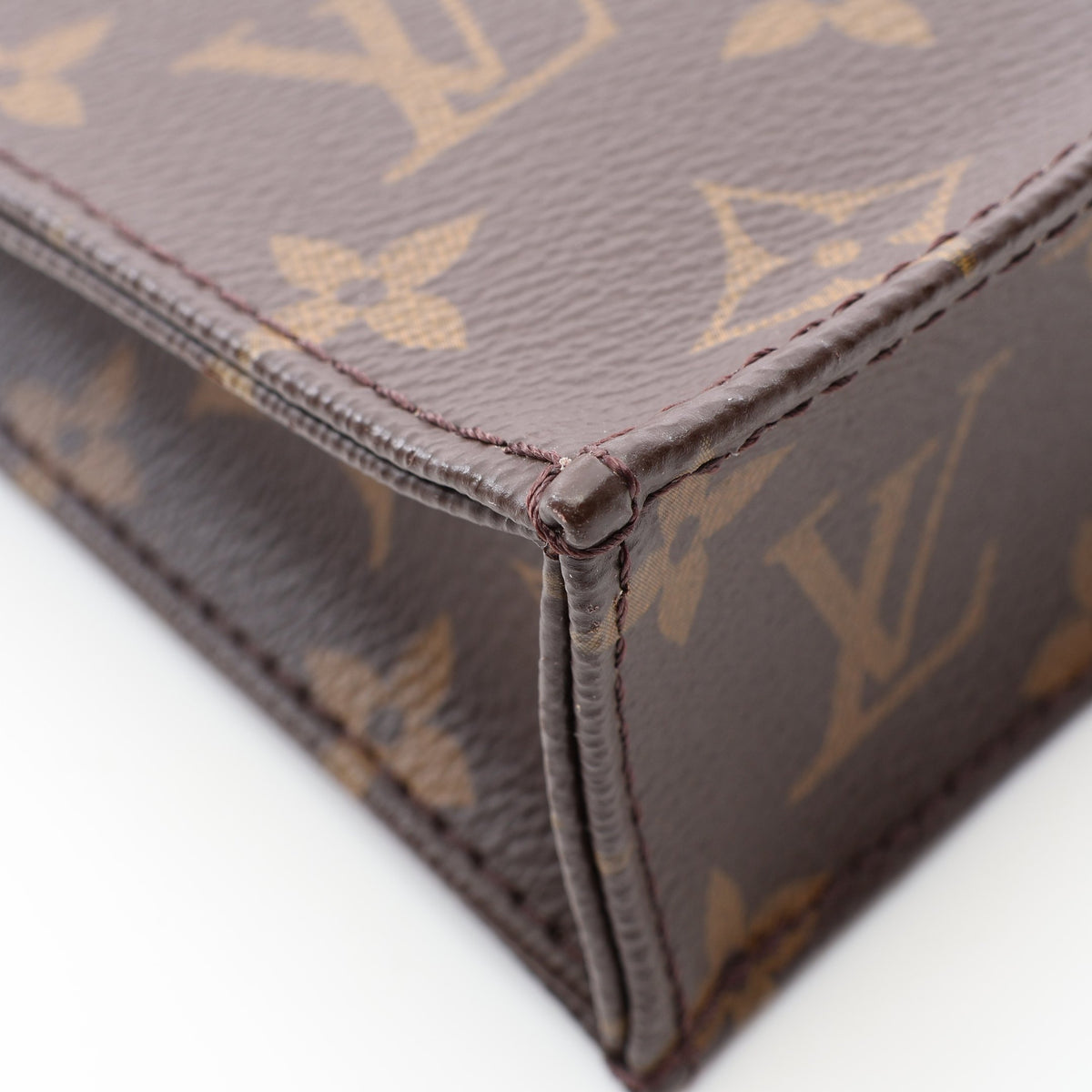 プティット サックプラ モノグラム 2WAY ハンドバッグ PVC レザー ブラウン ルイヴィトン バッグ LOUIS VUITTON