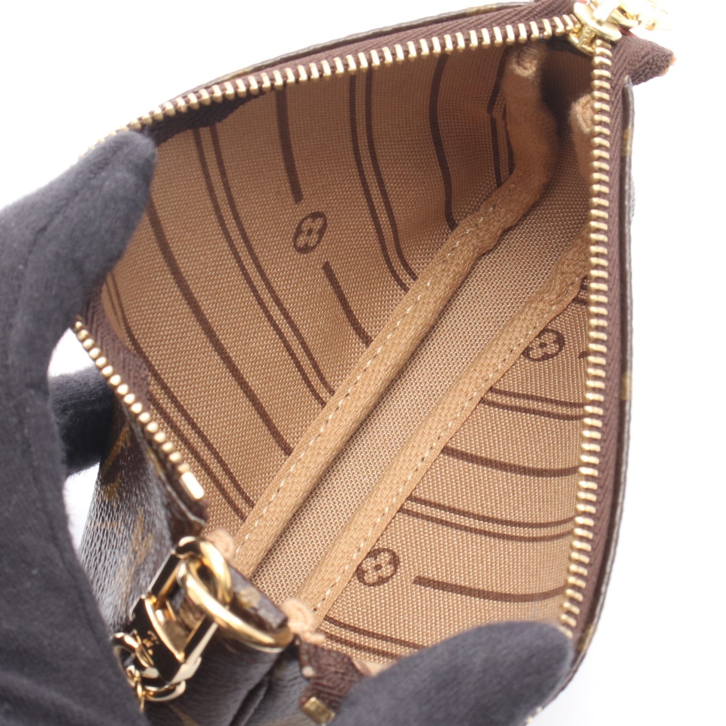 ミニポシェット アクセソワール モノグラム T&B チェーンハンドバッグ PVC レザー ブラウン ルイヴィトン バッグ LOUIS VUITTON